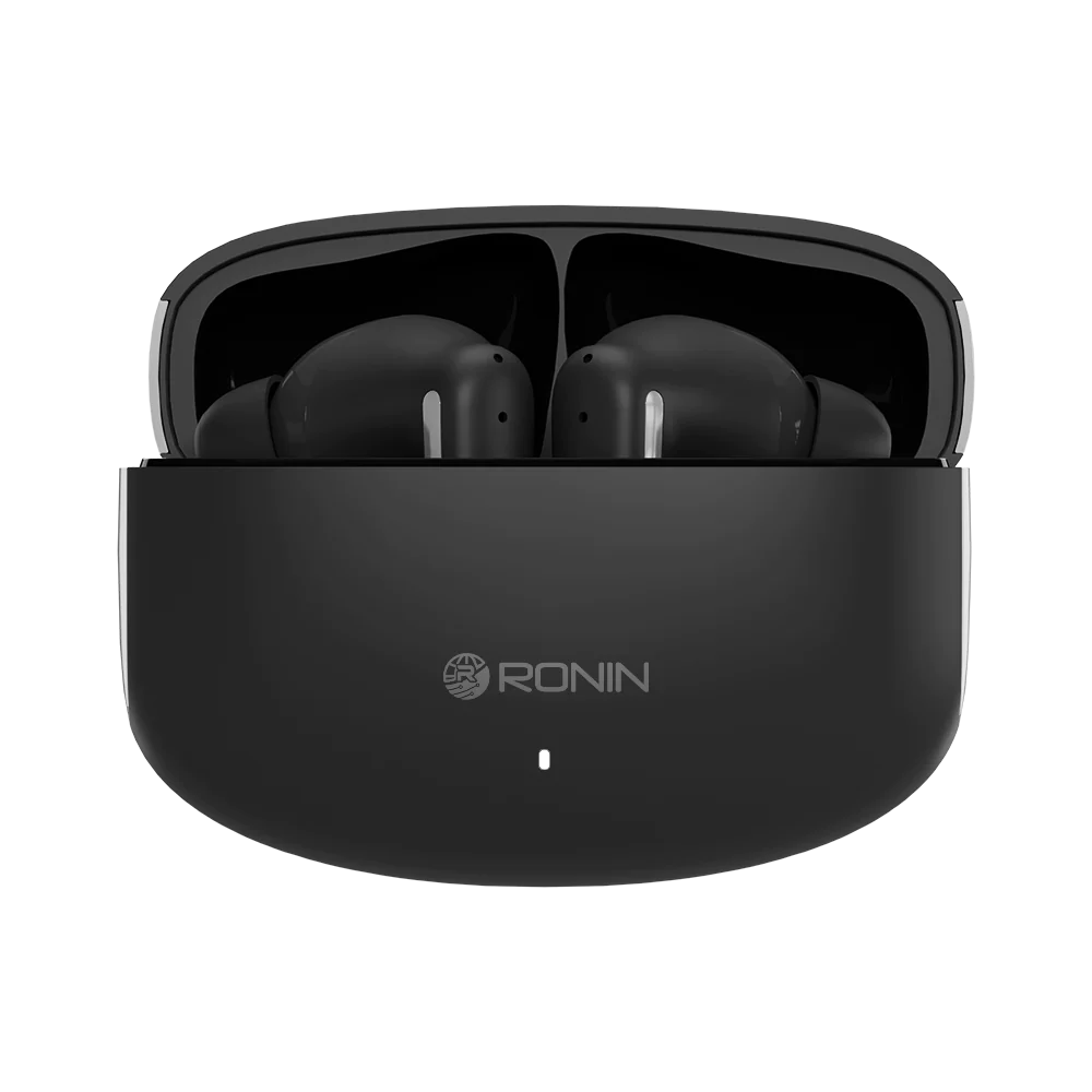 Ronin R-140 ANC & ENC Earbuds, 500mAh Battery with AI Voice Assistant, Gaming Mode, High-Performance Quad Mic Setup Ronin R-140 ANC & ENC Earbuds, 500mAh Battery with AI Voice Assistant, Gaming Mode, High-Performance Quad Mic Setup